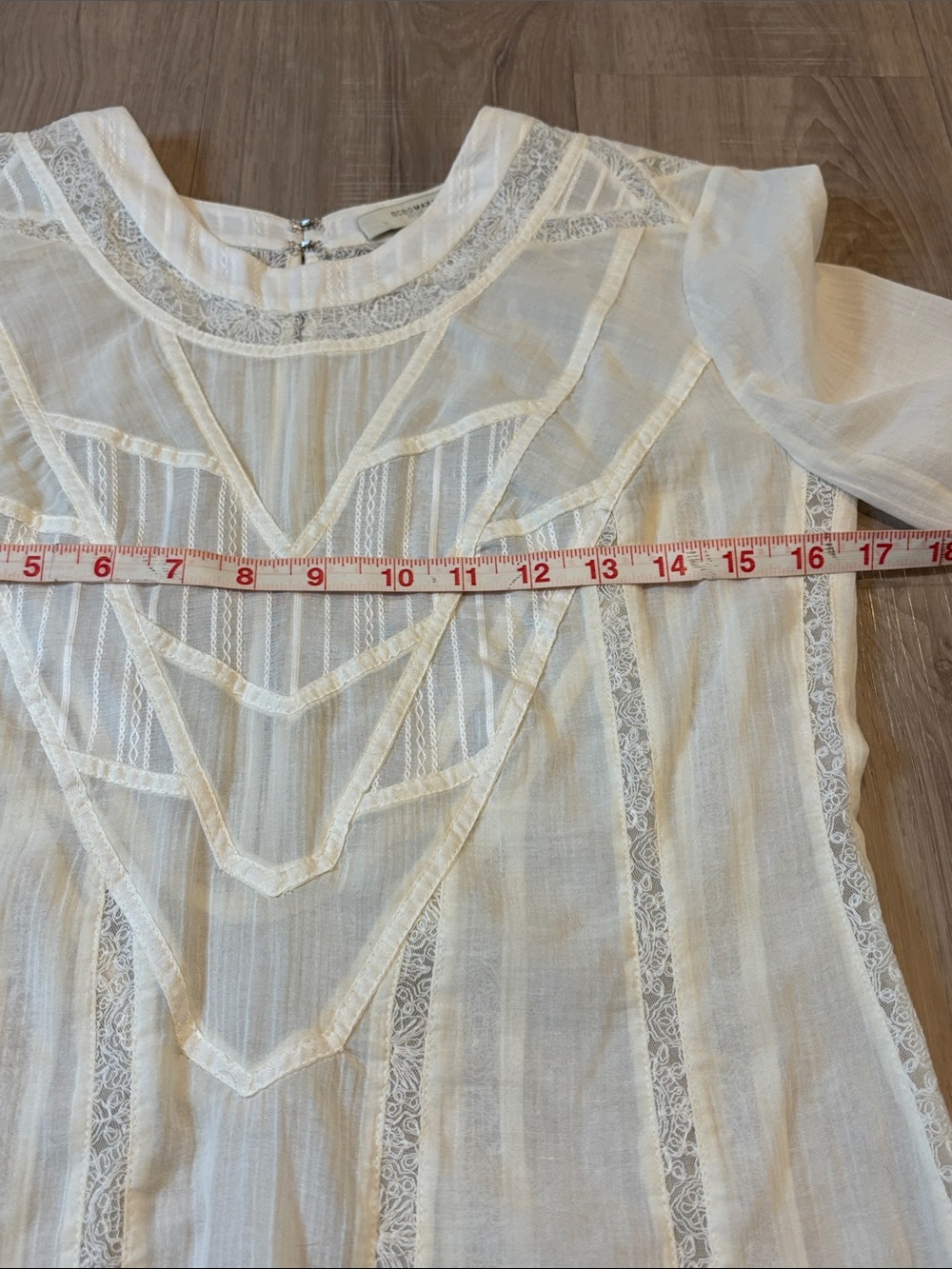 BCBGMAXAZRIA Runway Embroidered Lace & Geometric Border Dress - Picture 14 of 16